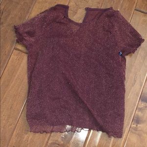 Cropped hollister shiny top